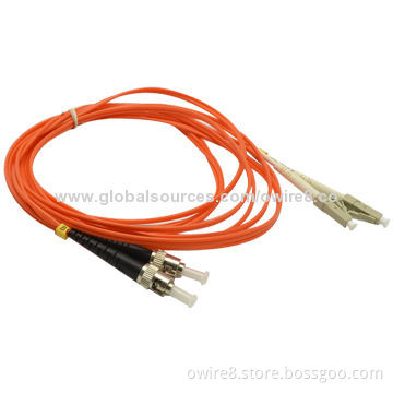 Multiple-mode Duplex Fiber Optic Patch Cord with 3.0, 2.0 and 0.9mm Cable Diameter